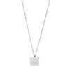 Sterling Silver Trademark Logo Square Pendant Necklace