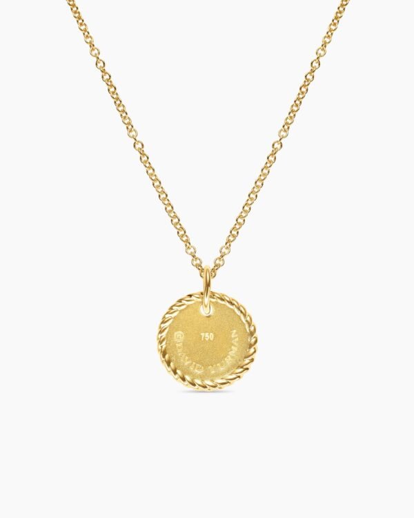 Initial Charm Necklace 18K Yellow Gold with Diamond Z