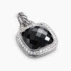 Albion Pendant Sterling Silver with Black Onyx and Diamonds, 14mm