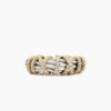 Helena Ring Sterling Silver with 18K Yellow Gold and Diamonds, 7.7mm - 6
