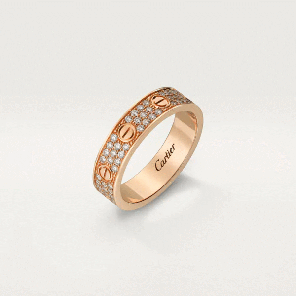 LOVE WEDDING BAND, DIAMOND-PAVED