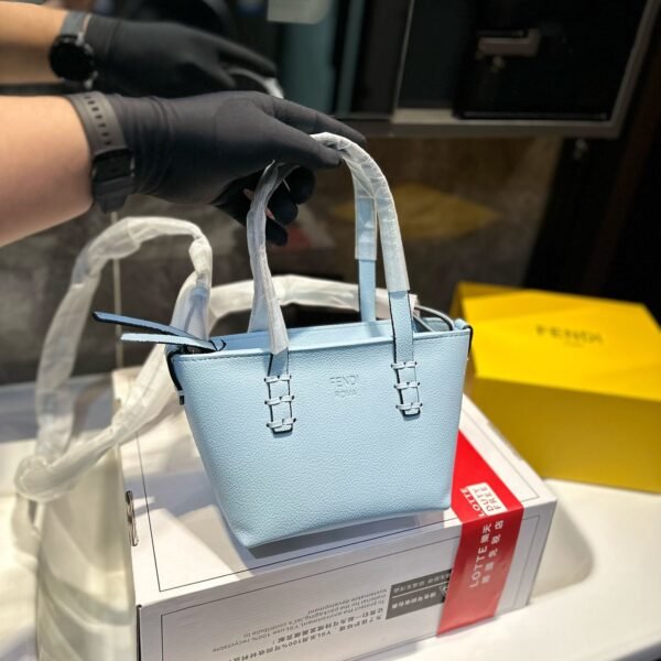 Fendi Dove-Coloured Leather Roll Mini Bag - Brown