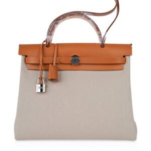 081BE4E8-B8CE-5FDC-2BA6-AE28029C9438.jpg Herbag Zip 31 Bag Beton Toile Militaire / Natural Sable Leather Palladium New w/Box