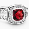 090BFB3D-10EB-B6E2-93D1-1B9F7480B46E.jpg Petite Albion® Ring Sterling Silver with Garnet and Diamonds - 6