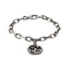 Silver Bracelet with Interlocking Double G Charm