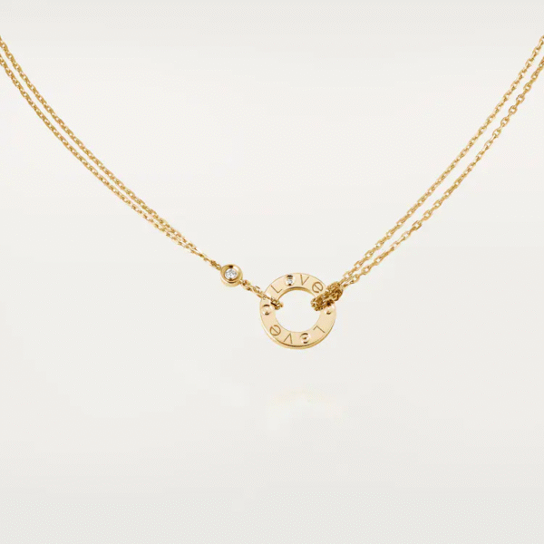 LOVE NECKLACE, 2 DIAMONDS