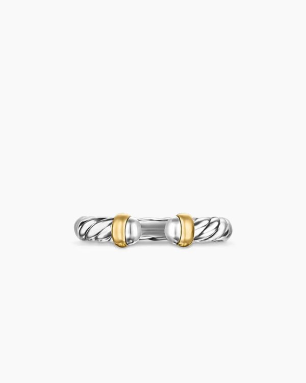 09CA05C4-FBB0-0D63-683A-017212D6CFB5.jpg Petite Cable Ring Sterling Silver with 14K Yellow Gold - 6