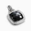Albion&reg; Pendant Sterling Silver with Black Onyx and Diamonds, 14mm