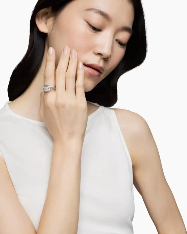 0D1964CC-EEC8-A1AE-4101-E3AC758281EE.jpg Petite Albion® Ring Sterling Silver with White Topaz and Diamonds - 6