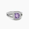 10981EA9-E2A9-FFD1-B6E9-4A88BD77360B.jpg Petite Albion Ring Sterling Silver with Amethyst and Diamonds, 7mm