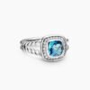 11BB97AD-7FD2-D091-AB9E-101EEB7EC19F.jpg Petite Albion® Ring Sterling Silver with Blue Topaz and Diamonds - 6