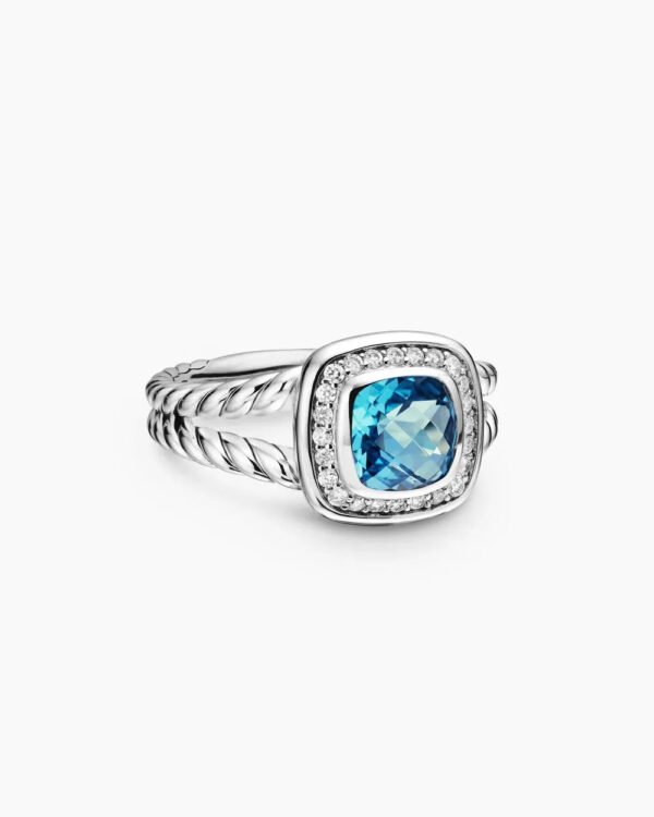 11BB97AD-7FD2-D091-AB9E-101EEB7EC19F.jpg Petite Albion® Ring Sterling Silver with Blue Topaz and Diamonds - 6