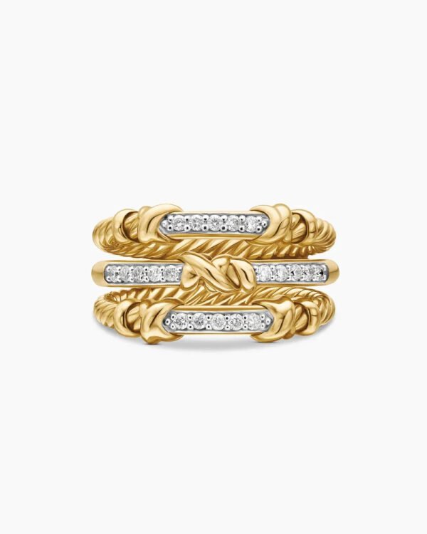 13DC34D7-EF7C-B7BA-5879-8B2D32179063.jpg Petite Helena Wrap Three Row Ring 18K Yellow Gold with Diamonds, - 6