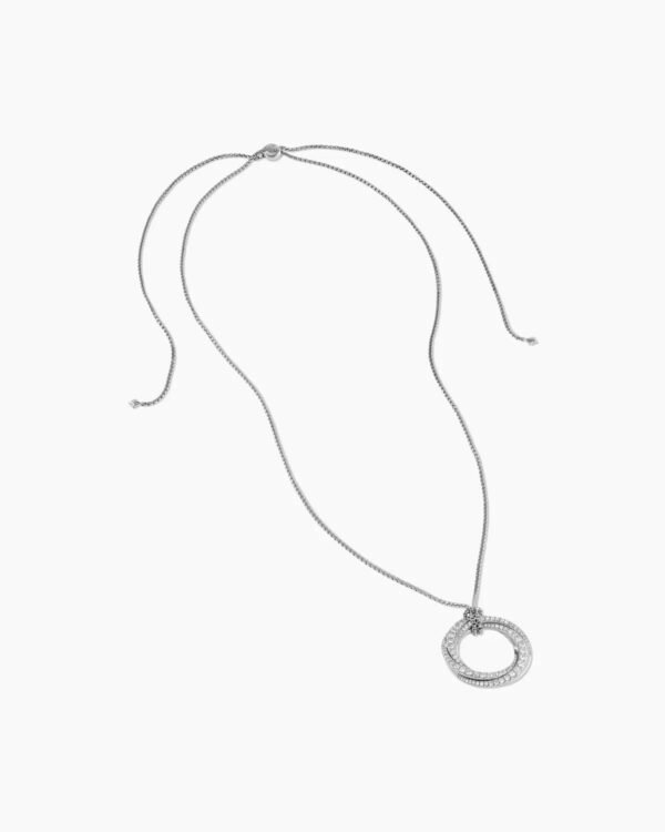 15D67F5F-9AD3-0DEA-E431-05B2652D800A.jpg Pave Crossover Pendant Necklace 18K White Gold with Diamonds, 30mm