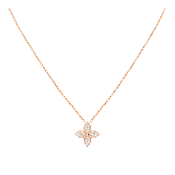 1837C2E4-93EC-7F3C-135B-8C0AC5FF2BB7.png Star Blossom Pendant, Pink Gold And Diamonds