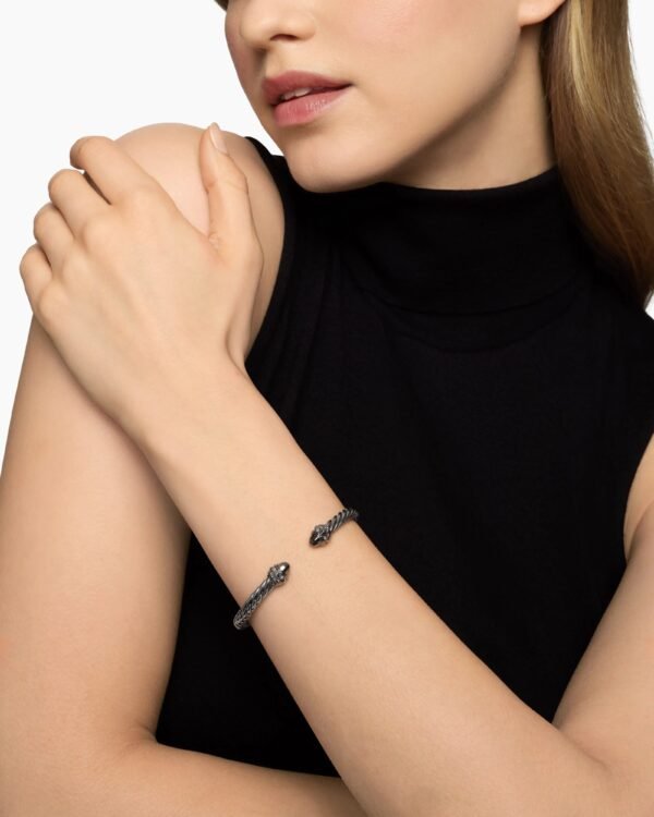 Renaissance&reg; Classic Cable Bracelet Blackened Silver, 5mm