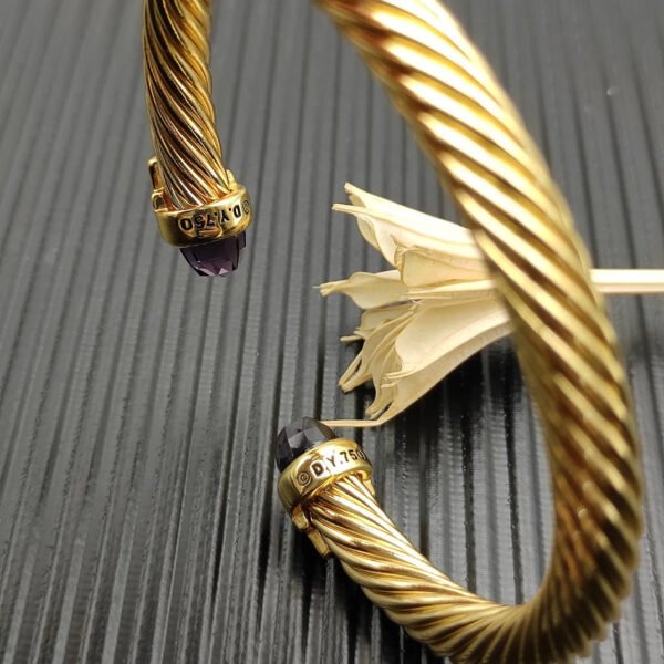 1A4D5B46-53E7-E1EE-83AC-696DE1DC7729.jpg 7mm Cable Bracelet with Amethyst & Diamond Accents