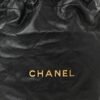 Shiny Calfskin Quilted Small Chanel 22 Black
