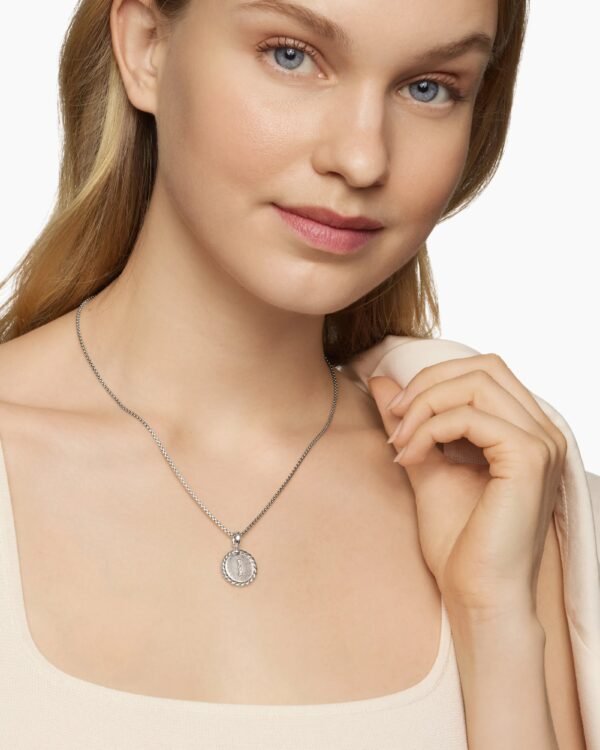 1C768216-6786-3190-74B8-4E282571D428.jpg Initial Charm Necklace Sterling Silver with Diamond J