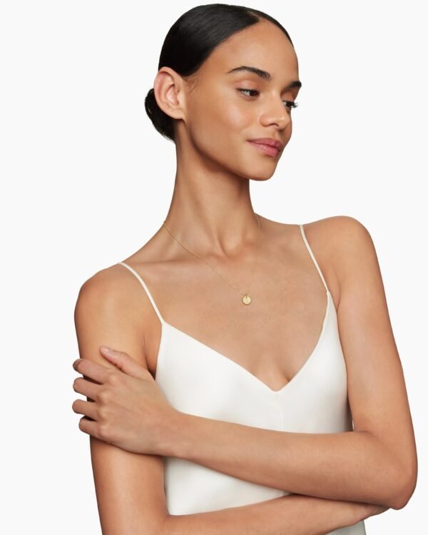 Initial Charm Necklace 18K Yellow Gold with Diamond Z