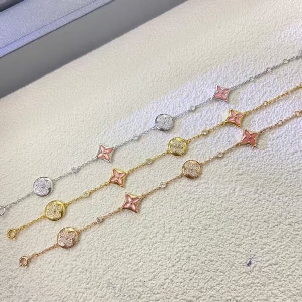 Color Blossom BB Multi-Motifs Bracelet - White gold