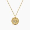 229A1780-752D-CFA6-8C53-35860A8CF259.jpg Initial Charm Necklace 18K Yellow Gold with Diamond U