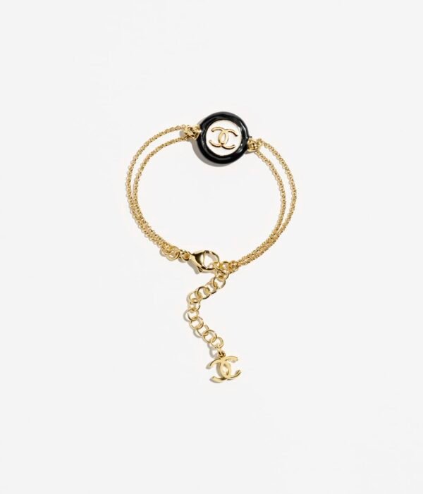 Round black double c bracelet