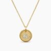 2610AE57-3787-7A67-271B-68407B1017D4.jpg Initial Charm Necklace 18K Yellow Gold with Diamond K