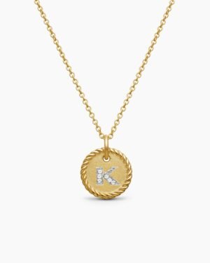 2610AE57-3787-7A67-271B-68407B1017D4.jpg Initial Charm Necklace 18K Yellow Gold with Diamond K