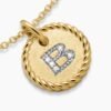 27096729-468F-7E1F-25A9-1A972408E25B.jpg Initial Charm Necklace 18K Yellow Gold with Diamond B