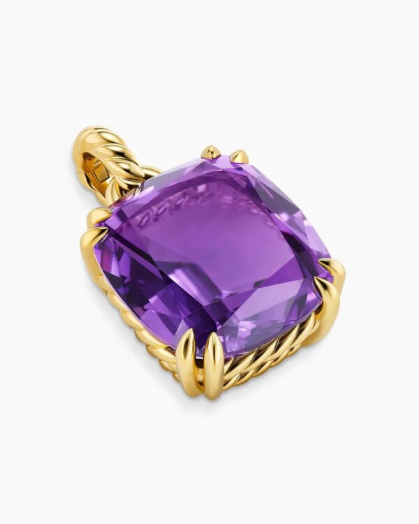 Marbella Pendant 18K Yellow Gold with Amethyst, 22mm