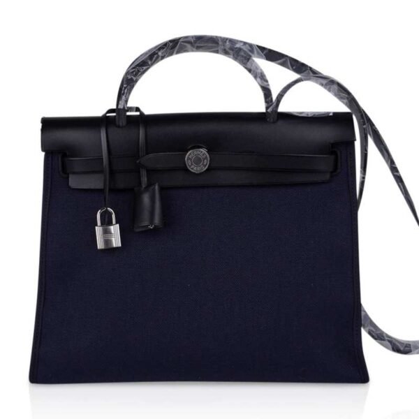 Herbag Zip Navy on Black 31 Militaire Canvas / Vache Hunter Leather