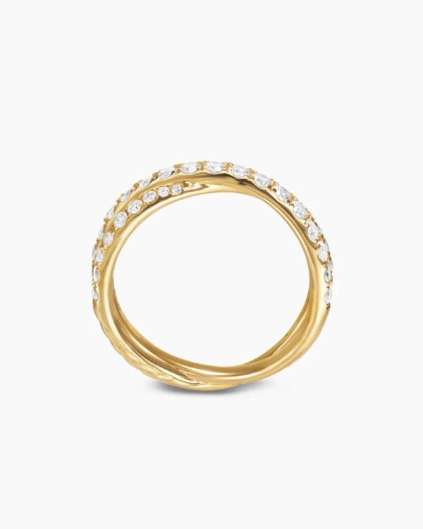 284631CF-7509-08AF-5102-27BCE0F26B4A.jpg Pavé Crossover Ring 18K Yellow Gold with Diamonds, 6mm - 6