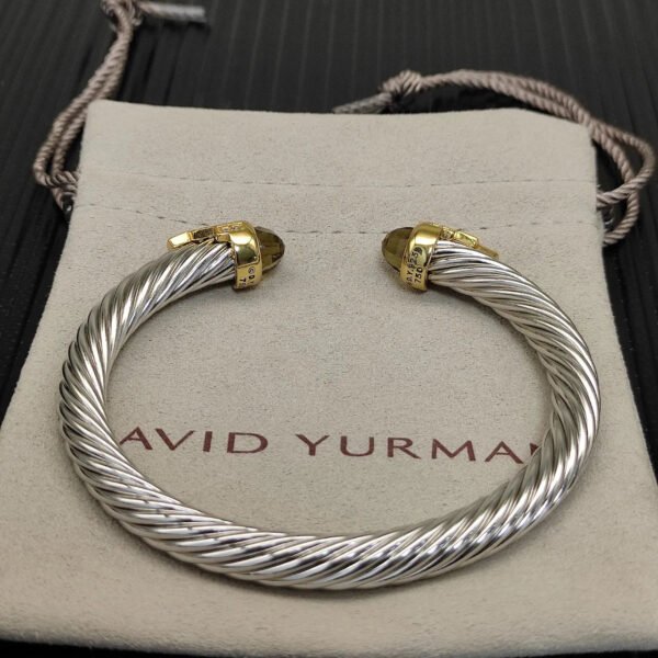 2A1A36F7-396C-986B-78C9-5DE5AB80C0D7.jpg 7mm Cable Bracelet with Brown & Diamond Accents ??Gold Cap