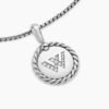 2A1F4674-6CA9-C4AB-51DD-801F695FCC44.jpg Initial Charm Necklace Sterling Silver with Diamond W