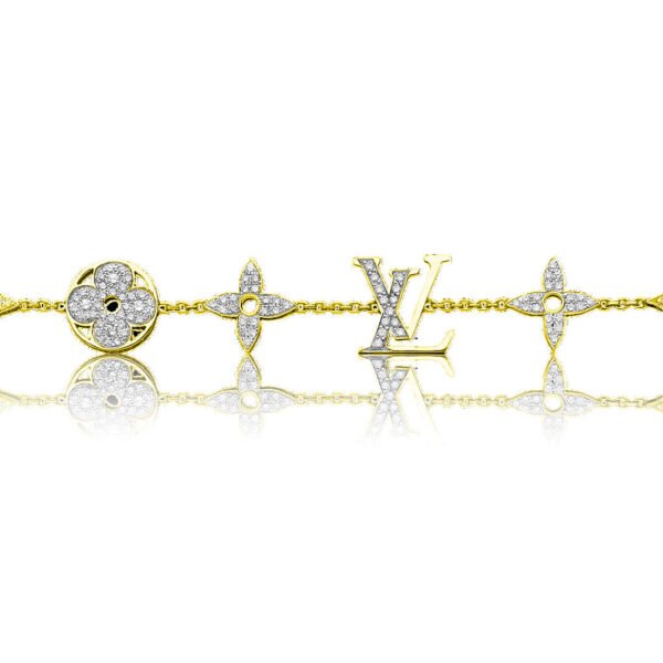 Diamond Blossom bracelet, gold and diamonds