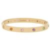 Multi Gem Love Bracelet in 18k Yellow Gold
