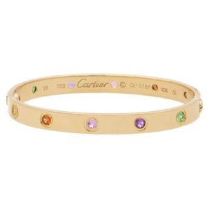 Multi Gem Love Bracelet in 18k Yellow Gold