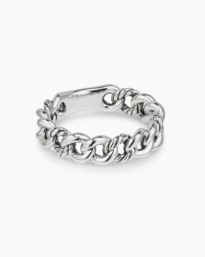 Belmont&reg; Curb Link Band Ring Sterling Silver, 5mm