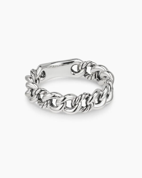 Belmont&reg; Curb Link Band Ring Sterling Silver, 5mm