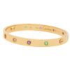 Multi Gem Love Bracelet in 18k Yellow Gold