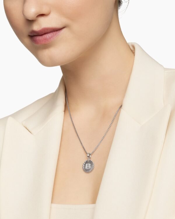 30F33249-BD52-403B-9036-904BD2185048.jpg Initial Charm Necklace Sterling Silver with Diamond B