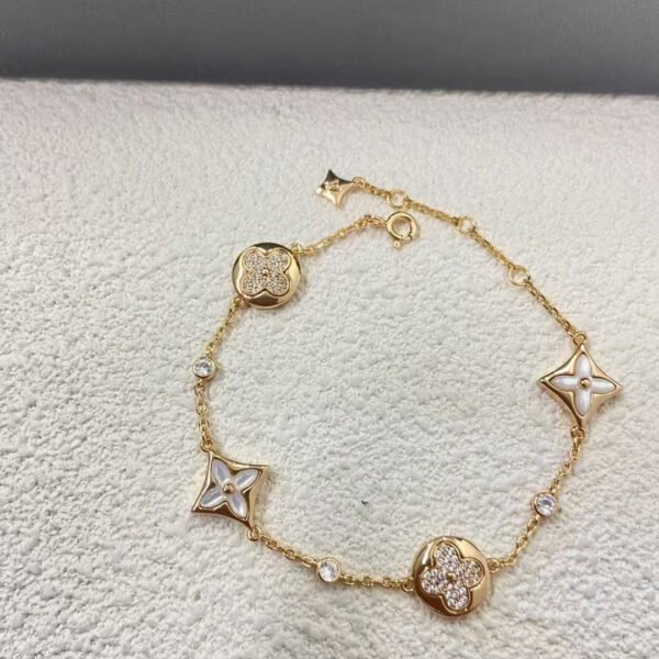 Color Blossom BB Multi-Motifs Bracelet - White gold