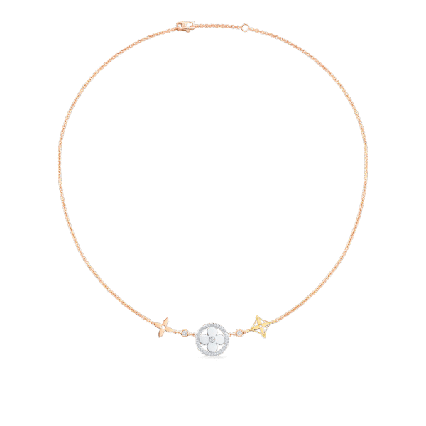 334AD581-0FFF-9242-D064-4E45FA18CC91.png Idylle Blossom XL Necklace, 3 golds and diamonds