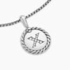 37007691-BF69-38D8-5B28-73B7F459815A.jpg Initial Charm Necklace Sterling Silver with Diamond X