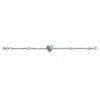 Interlocking G Light Blue Enamel Heart Bracelet