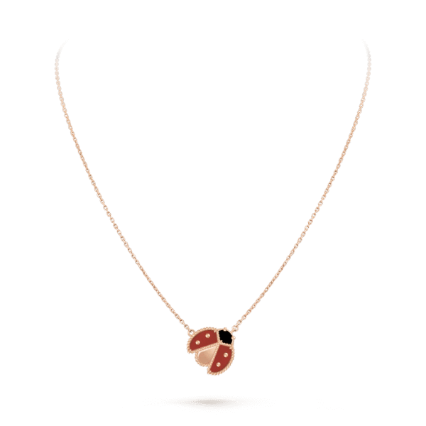 Lucky Spring pendant, open wings ladybug