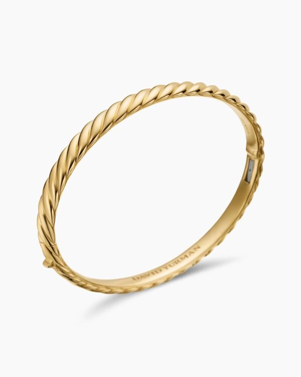 3B63ABAF-184B-0C64-F704-DF4CCEDC1FAC.jpg Sculpted Cable Bangle Bracelet 18K Yellow Gold, 6.2mm