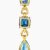 Marbella Y Pendant 18K Yellow Gold with Blue Topaz and Hampton Blue Topaz, 57.8mm