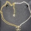 Vintage Crystal Chain Necklace Gold Plated